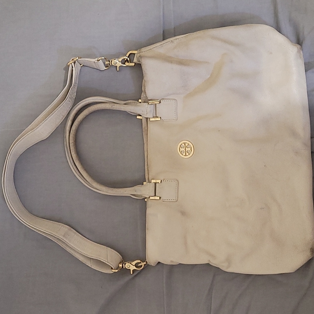 Used White Tory Burch Crossbody Tote
